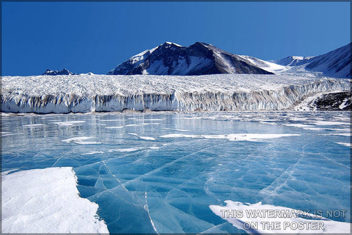 Poster, Many Sizes Available; Antarctic Blue Ice Antarctica The Blue Ice Covering Lake Fryxell,