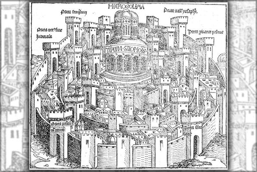 Poster, Many Sizes Available; Prospect View Of Jerusalem - By Hartmann Schedel, NÃ¼rnberg 1493