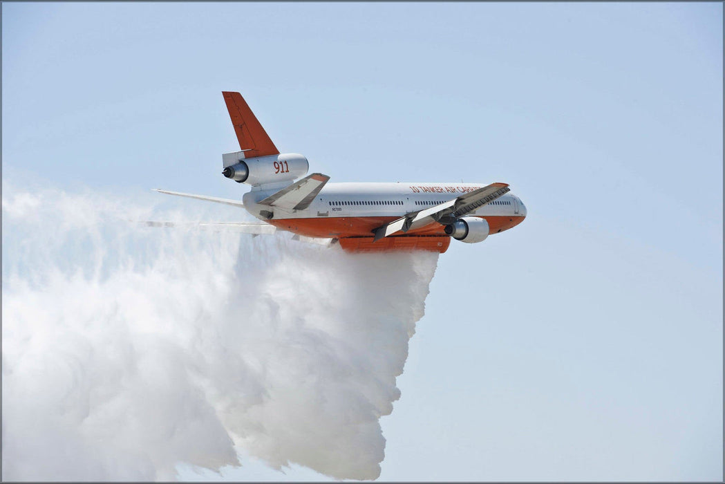 Poster, Many Sizes Available; Dc-10 Tanker U.S. Forest Service Water Drop Firefighting