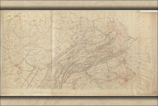 Poster, Many Sizes Available; Map Of Pennsylvania And Part Of New Jersey 1860