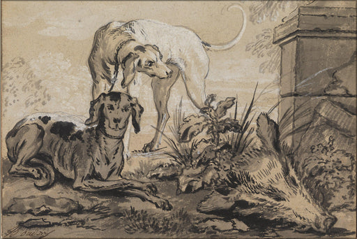 Poster, Many Sizes Available; Hounds After The Hunt With Boars Head Jean Baptiste Oudry 1740