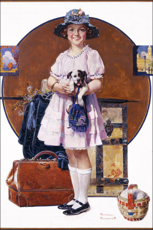 Poster, Many Sizes Available; Girl Returning From Summer Trip By Norman Rockwell 1921