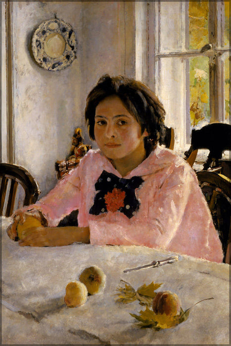 Poster, Many Sizes Available; Girl With Peaches. Portrait Of V.S.Mamontova By Valentin Serov