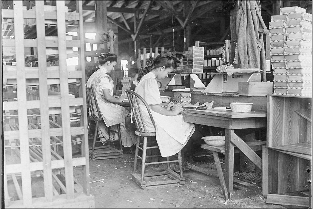 Poster, Many Sizes Available; Girl Working In Box Factory. I Saw 10 Small Boys And Girls Working. Has A Bad Reputation For Employment Of...