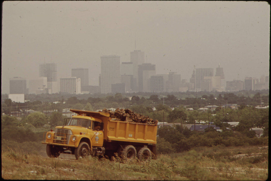 Poster, Many Sizes Available; Houston Skyline Seen From Holmes Road Landfill Site Nara 545876