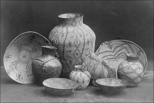 Poster, Many Sizes Available; Apache Native American Indian Baskets By Edward Curtis 1907