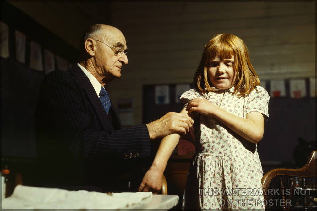 Poster, Many Sizes Available; Typhoid Vaccination, 1942