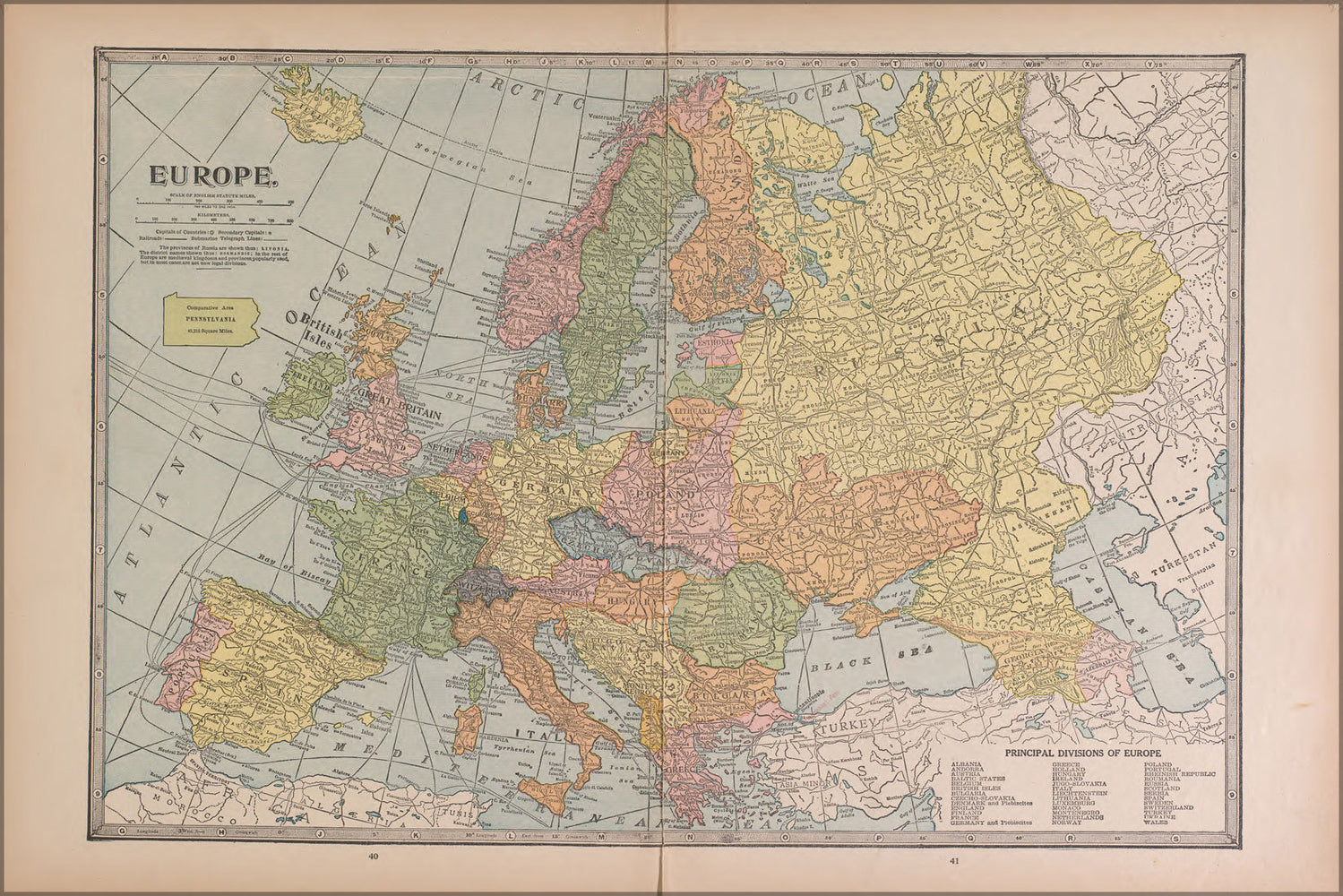 Poster, Many Sizes Available; Map Of Europe 1927 P2