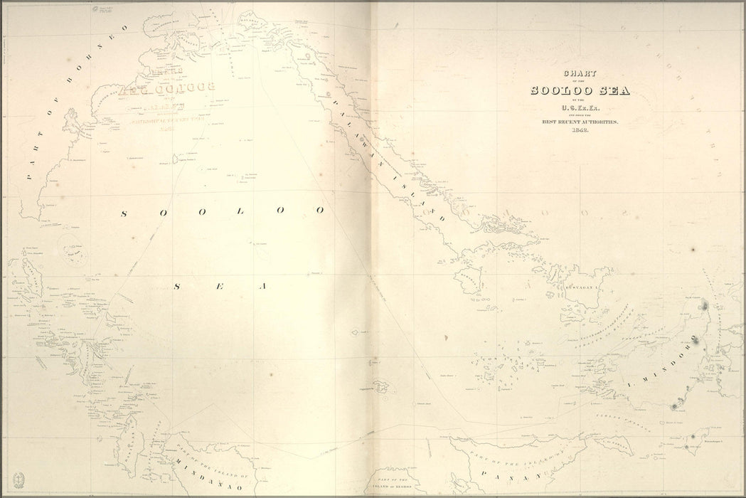 Poster, Many Sizes Available; Chart Map Of The Sooloo Sea 1841