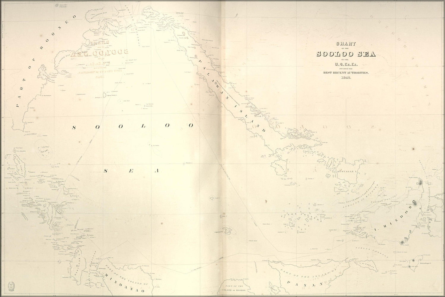 Poster, Many Sizes Available; Chart Map Of The Sooloo Sea 1841