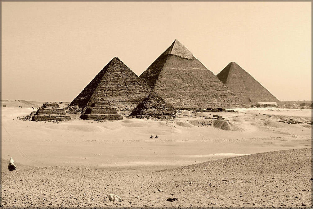 Poster, Many Sizes Available; Giza, Egypt, With The City Of Cairo In The Background