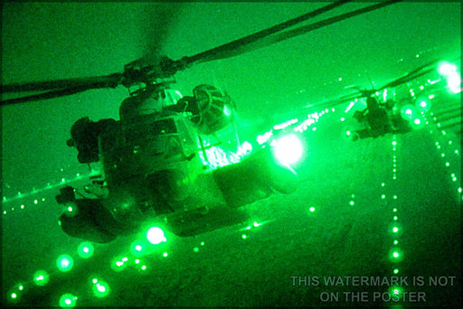 Poster, Many Sizes Available; Mh-53 Pave Low At Night (Remove Noise) P2