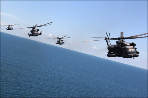 Poster, Many Sizes Available; Mh-53 Pave Low Helicopters From Hurlburt Field