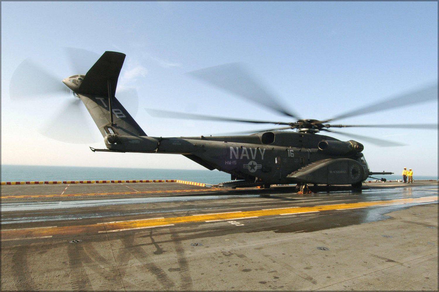 Poster, Many Sizes Available; Mh-53E Sea Dragon Helicopter  Uss Nassau (Lha 4) 2006