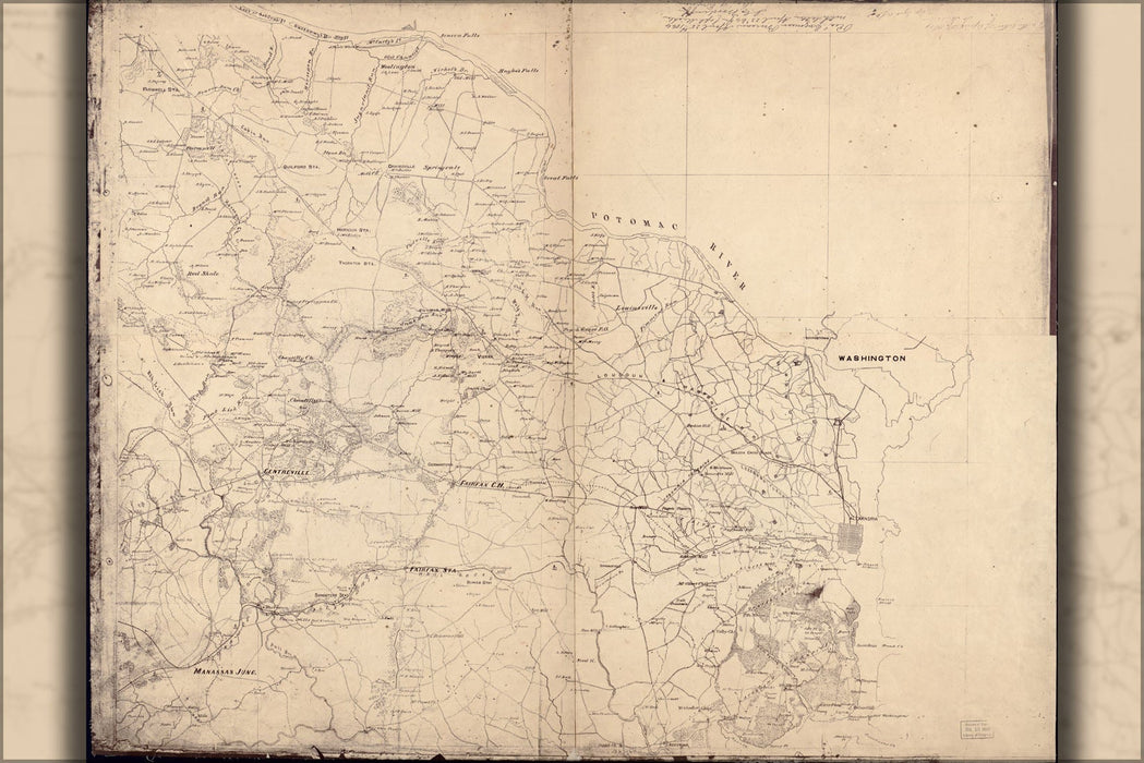 Poster, Many Sizes Available; Map Of Fairfax And Alexandria Co.S Virginia 1864