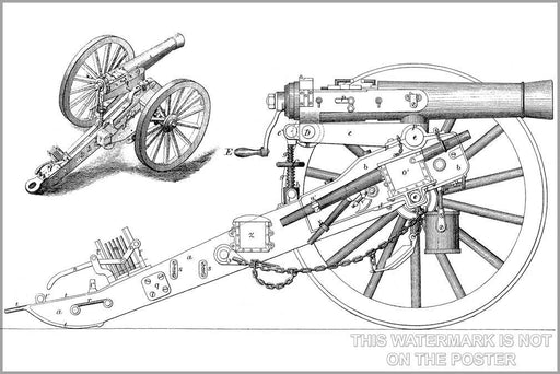 Poster, Many Sizes Available; Diagram Of Reffye Mitrailleuse