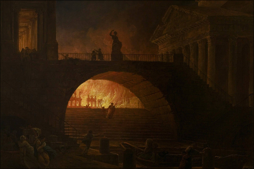 Poster, Many Sizes Available; Hubert Robert The Fire Of Rome