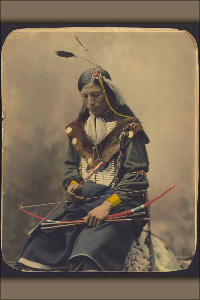 Poster, Many Sizes Available; Chief Bone Necklace Of The Oglala Lakota â Photographed In 1899 By Heyn Photo