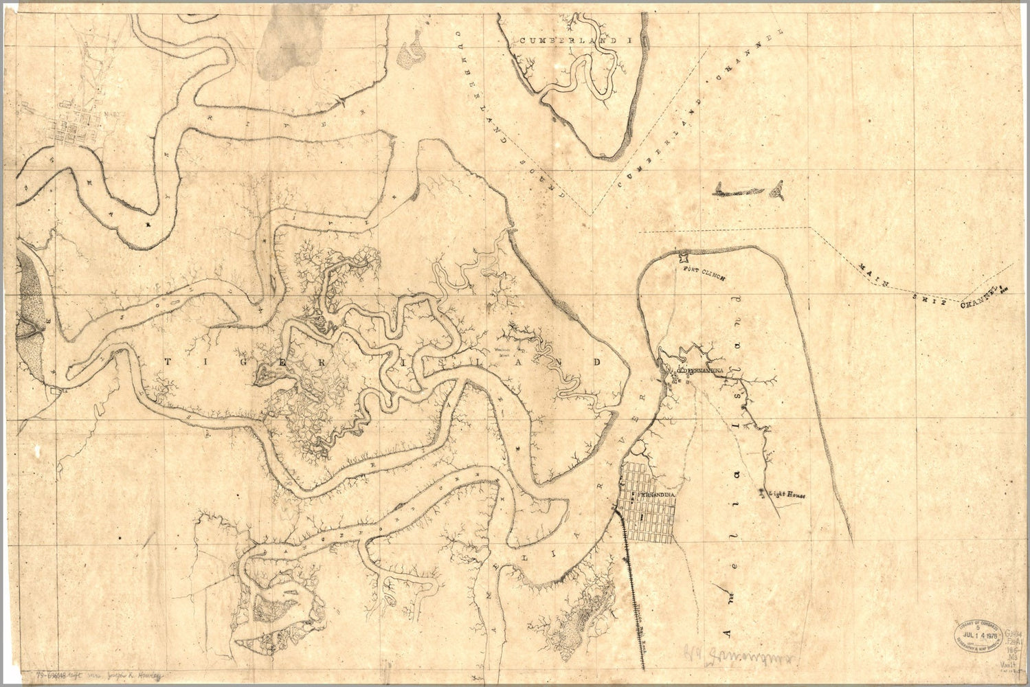 Poster, Many Sizes Available; Map Of Fernandina Region, Florida 1860