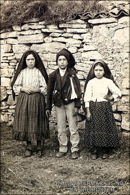 Poster, Many Sizes Available; Children Of Our Lady Of Fatima LÃºcia Dos Santos Jacinta And Francisco Marto C1917 Blessed Virgin Mary