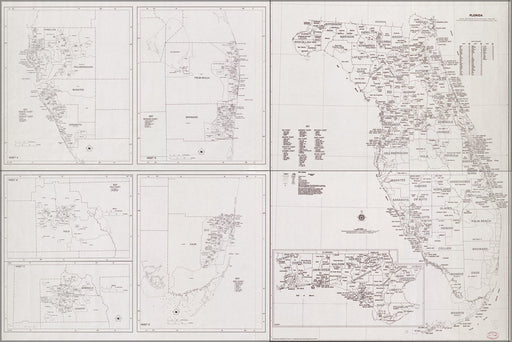 Poster, Many Sizes Available; Map Of Florida 1983