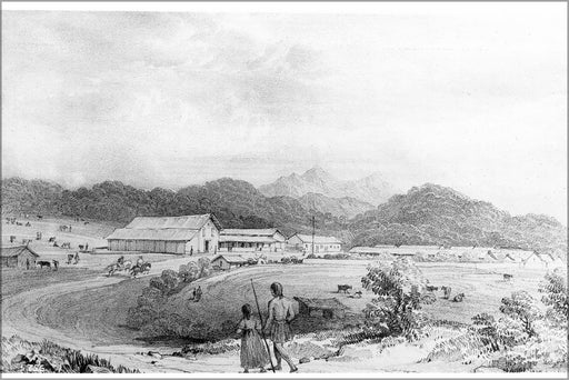 Poster, Many Sizes Available; Drawing Of Mission San Francisco De Asis (Dolores) By Lithographer, Captain William Smyth, R.N., Ca.1839 (Chs-