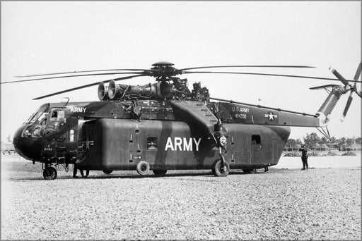 Poster, Many Sizes Available; U.S. Army Sikorsky Ych-54A Ch-54 Tarhe 1965