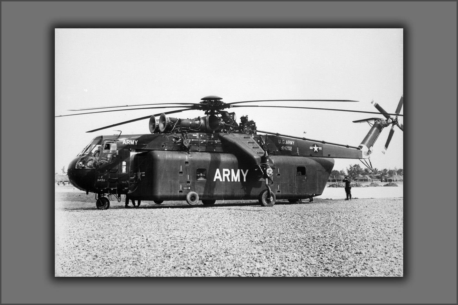 Poster, Many Sizes Available; U.S. Army Sikorsky Ych-54A Ch-54 Tarhe Helicopter Vietnam War 1966