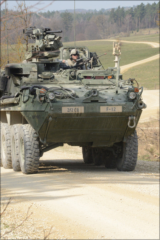 Poster, Many Sizes Available; U.S. Army Soldiers 2Nd Sqd, 2Nd Cavalry, Stryker Armored Vehicle