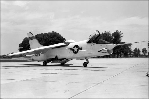 Poster, Many Sizes Available; Vought F8U-1 Crusader At The Naca Langley 1956