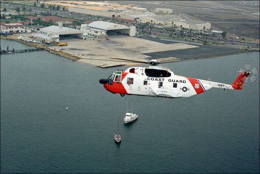 Poster, Many Sizes Available; U.S. Coast Guard Sikorsky Hh-3F Pelican Helicopter 1981 H-3