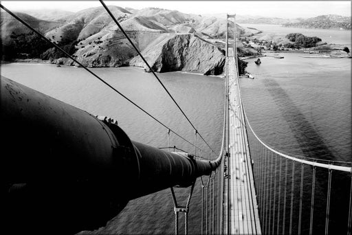 Poster, Many Sizes Available; Golden Gate Bridge, View Of Marin Headlands From South Tower, 1984 #031715