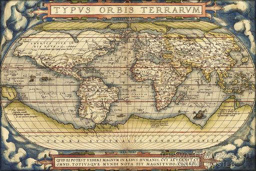 Poster, Many Sizes Available; World Map 1570