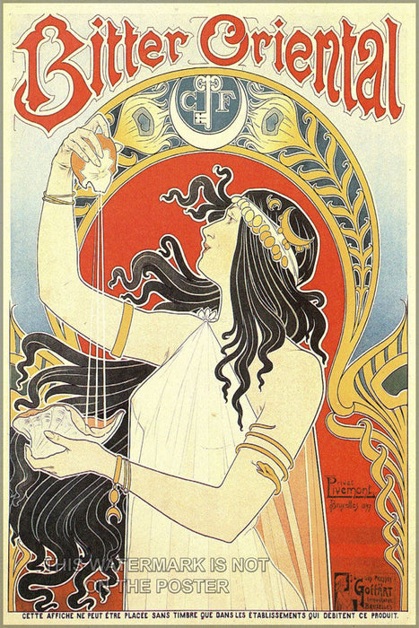 Poster, Many Sizes Available; Art Nouveau P5 Bitter Oriental C1897 Henri Privat-Livemont