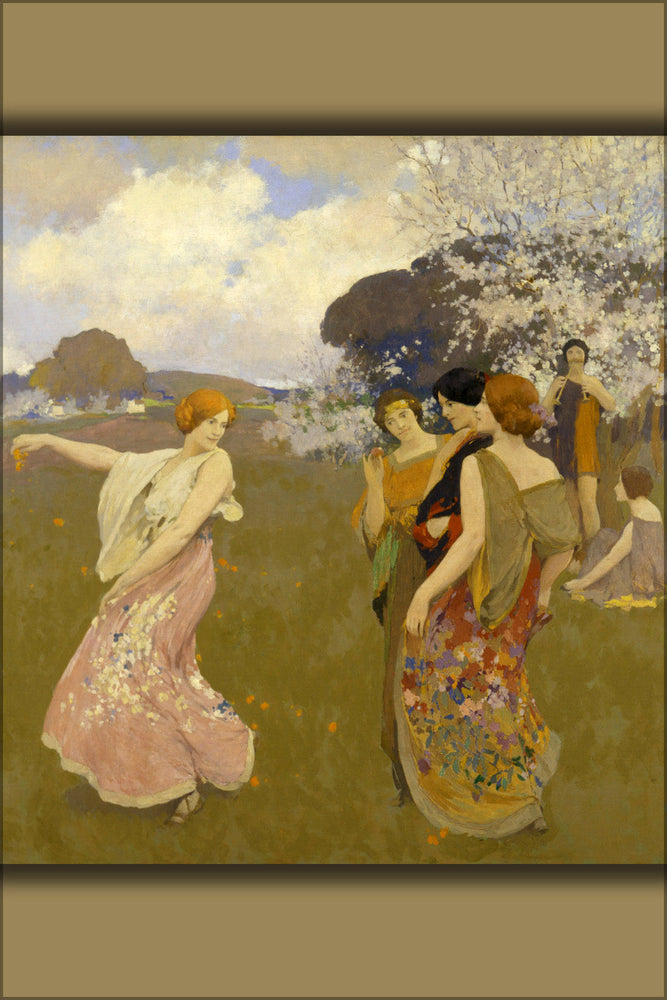 Poster, Many Sizes Available; Arthur F. Mathews - Spring Dance -