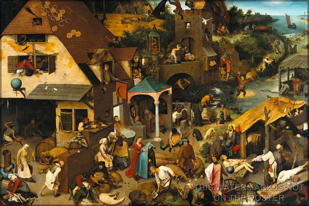 Poster, Many Sizes Available; Dutch Proverbs, By Pieter Bruegel The Elder