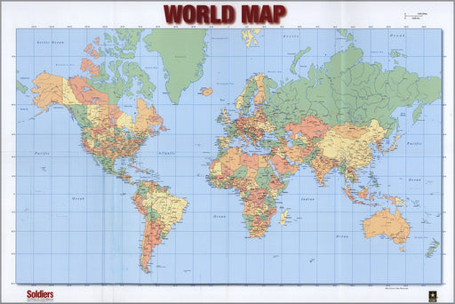 Poster, Many Sizes Available; World Map 2004 Us Army