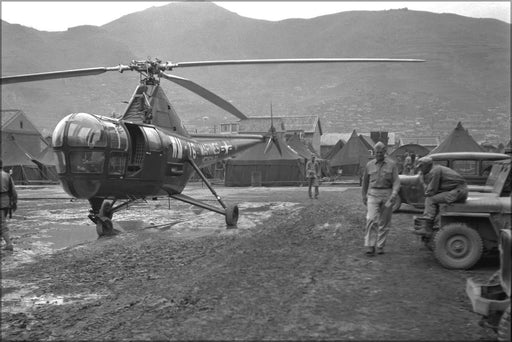 Poster, Many Sizes Available; U.S. Marine Corps Sikorsky Ho3S-1 Helicopter Inchon Korea 1950