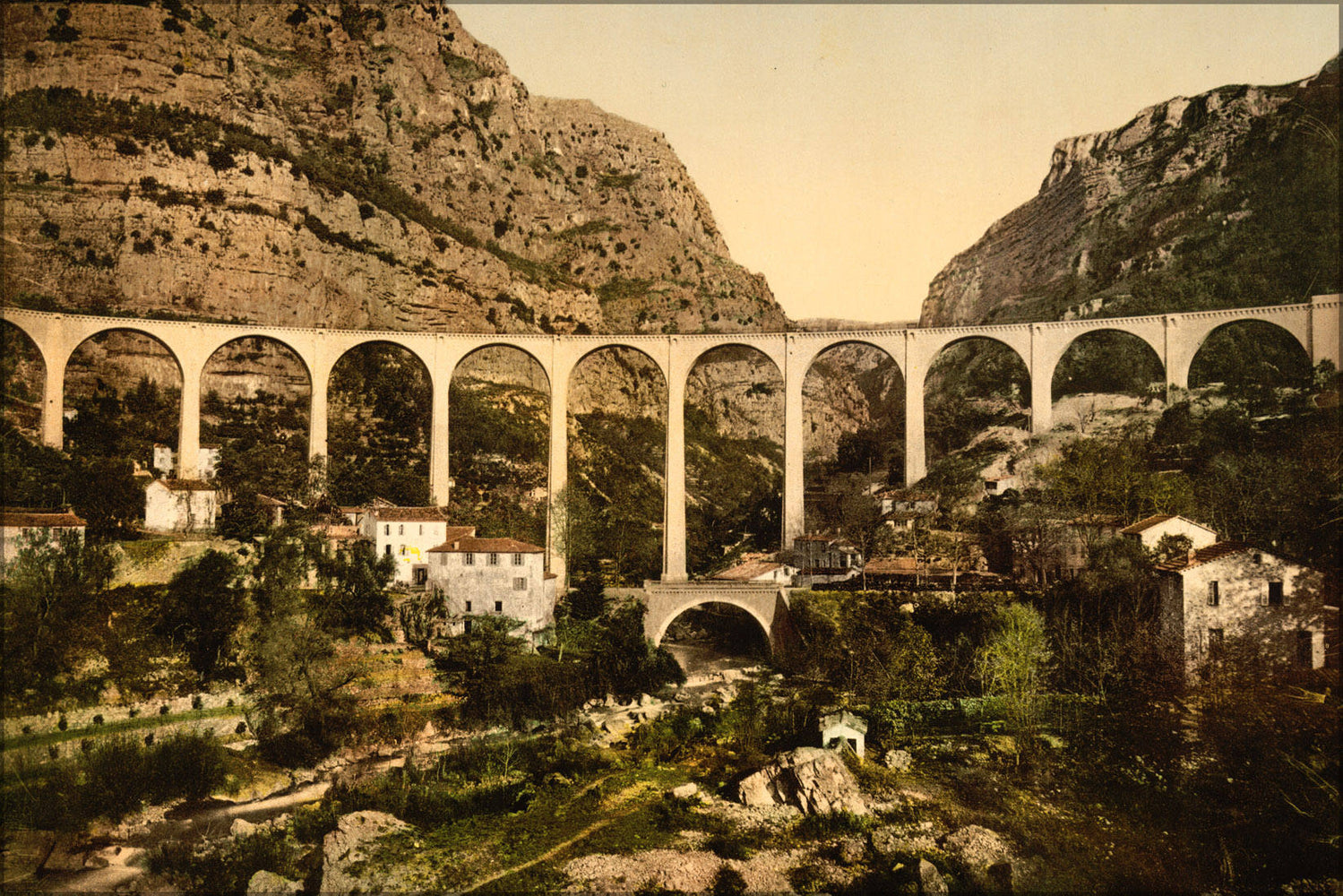 Poster, Many Sizes Available; Gourdon, Bridge Over Gorges De Loup, Grasse, France, Ca. 1895