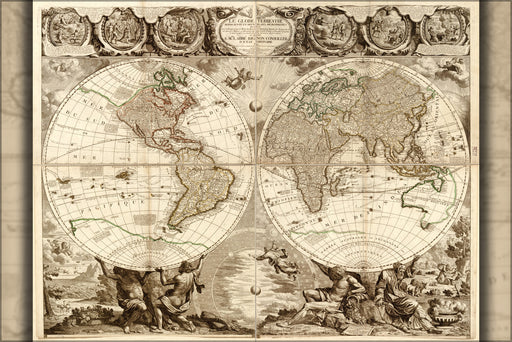 Poster, Many Sizes Available; World Map In French 1708