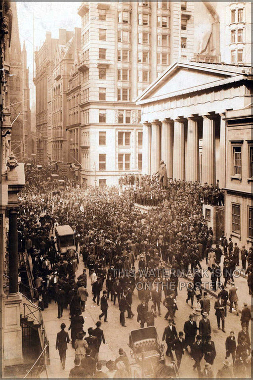 Poster, Many Sizes Available; Wall Street During The Bankers Panic Of 1907