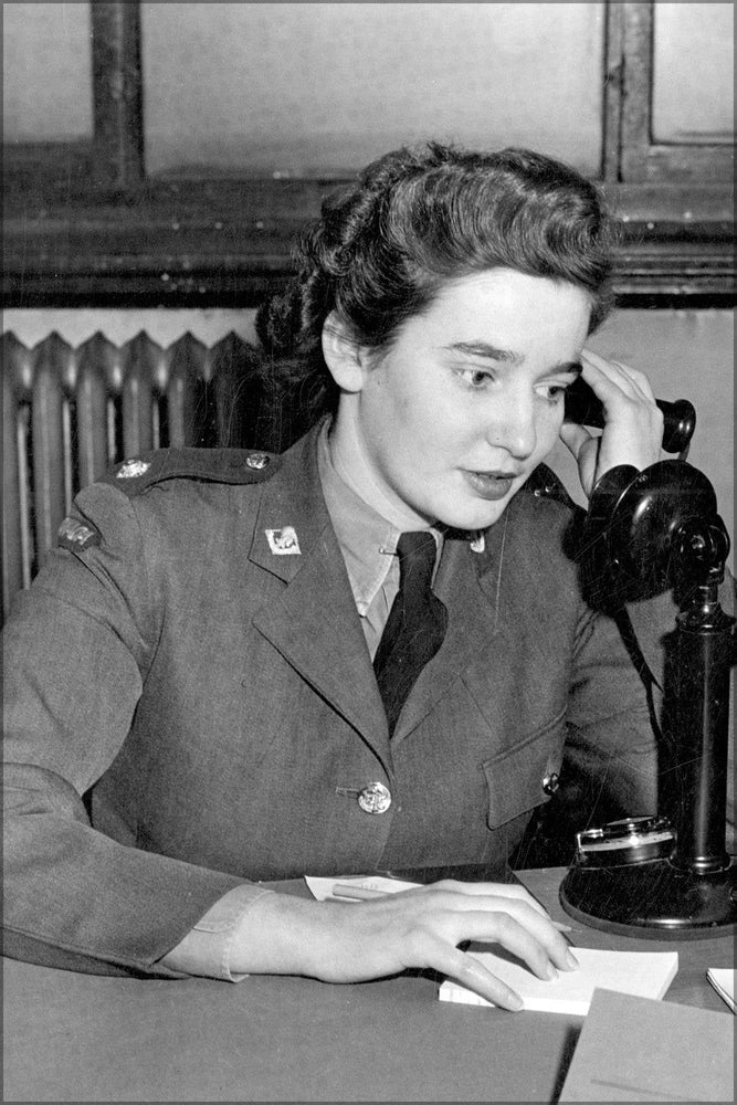 Poster, Many Sizes Available; A Member Of The Canadian Women&#39;S Army Corp Answering The Telephone