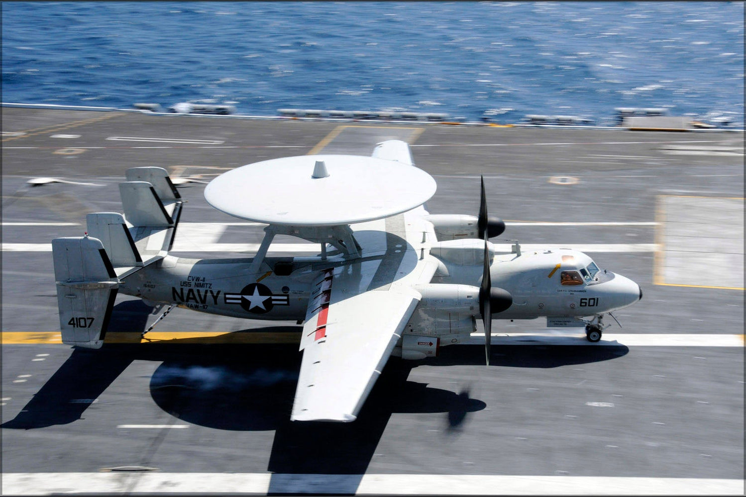 Poster, Many Sizes Available; E-2C Hawkeye Wallbangers (Vaw) 117 Uss Nimitz (Cvn 68)