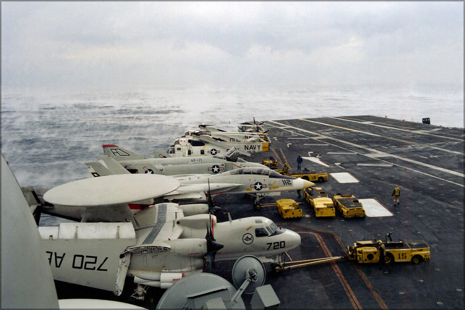 Poster, Many Sizes Available; Uss Independence (Cv-62) E-2C Hawkeye Sh-3H F-14A F-4S