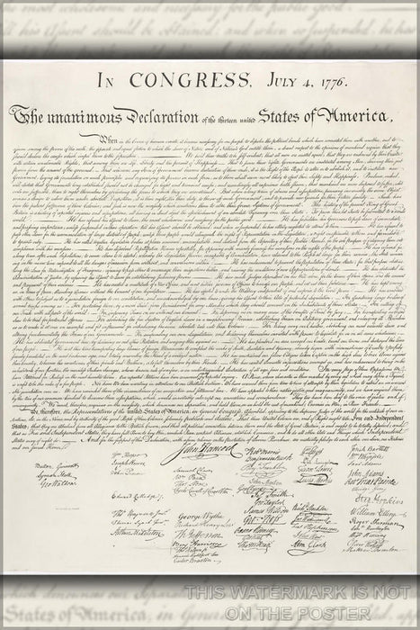 Poster, Many Sizes Available; Us Declaration Of Independece