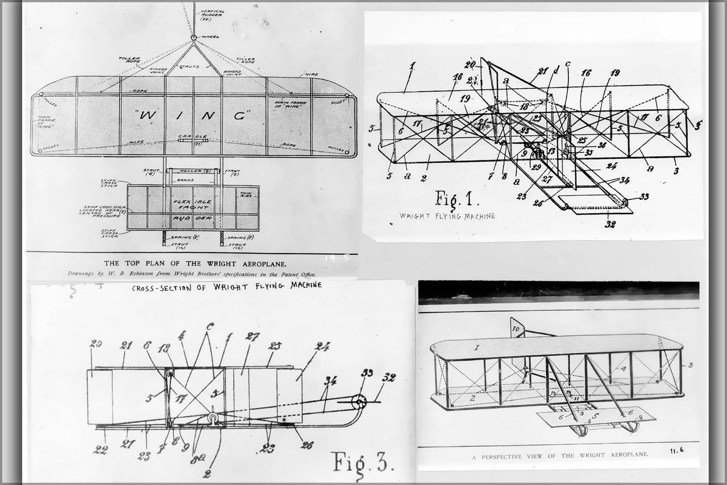 Poster, Many Sizes Available; Wright Brothers Plane Patent Plans 1908