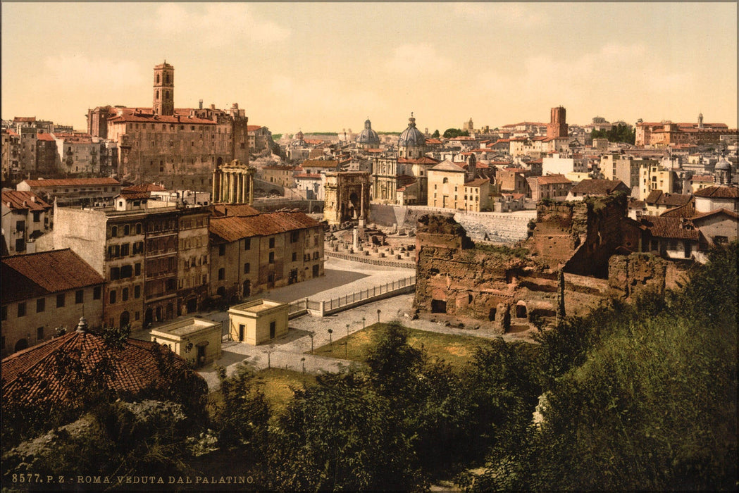 Poster, Many Sizes Available; A Panorama From The Palatine, Rome, Italy Lccn2001700956