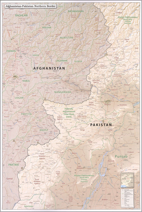 Poster, Many Sizes Available; Cia Map Of Afghanistan Pakistan  Northern Border 2010