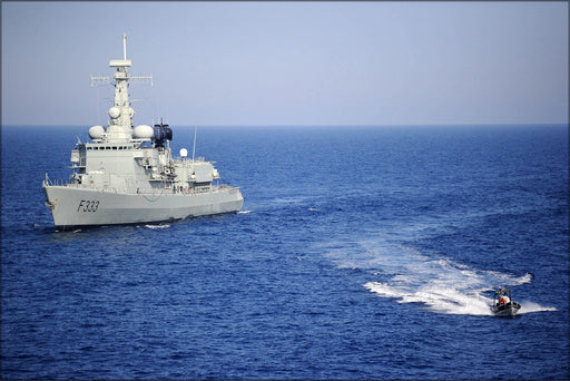 Poster, Many Sizes Available; A Portuguese Navy Vbss Team In A Rigid Hull Inflatable Boat Leaves The Nrp Bartolomeu Dias