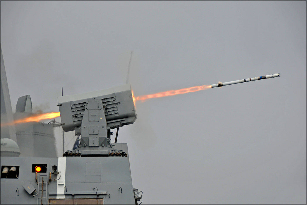 Poster, Many Sizes Available; Uss New Orleans (Lpd-18) Fires Rim-116 Missile Ram Launcher